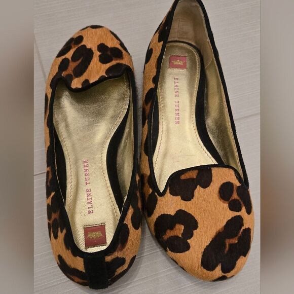 Elaine Turner Animal Print Loafers - Picture 1 of 3